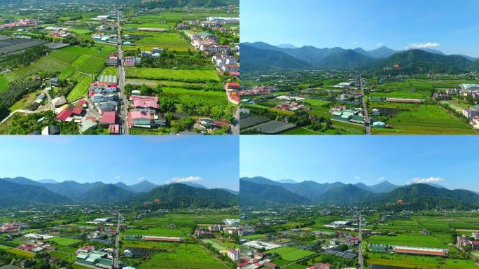 台湾南投县 埔里镇 航拍 街景 台湾老街