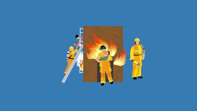 消防 抢险 MG动画素材
