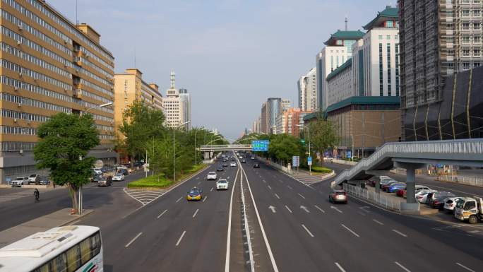 4K北京海淀区复兴路街景