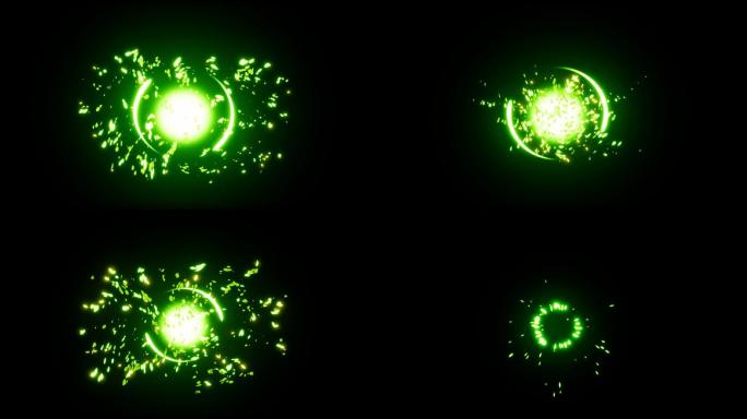 绿色加血回复状态蓄力游戏MOV透明技能
