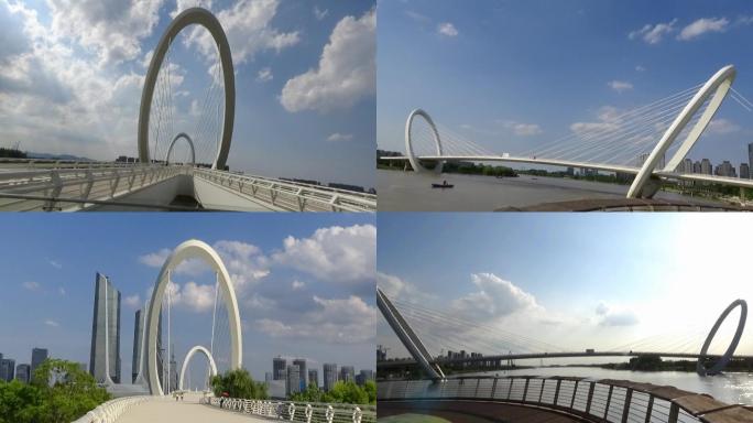 南京眼步行桥多角度延时摄影