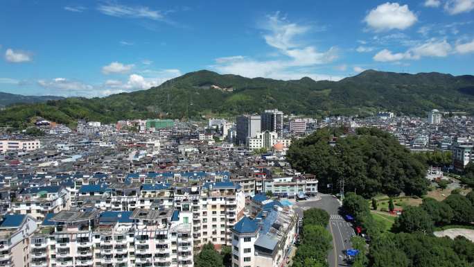 4K福建宁德柘荣城区航拍