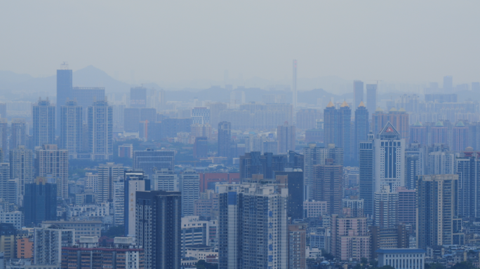 广州白云山城市天际线