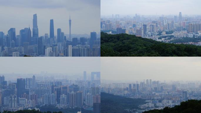 广州白云山城市天际线
