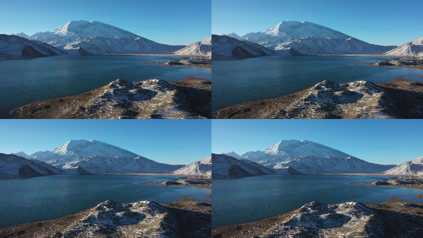 原创 新疆壮丽的湖泊慕士塔格雪峰自然风光