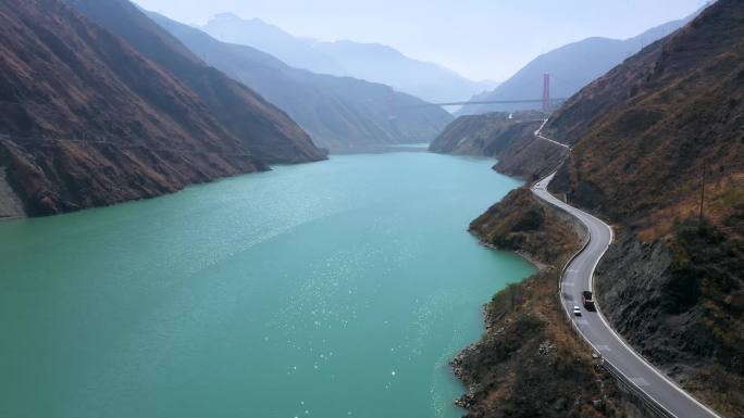 航拍中国壮丽山河 开篇大气空镜 盘山公路