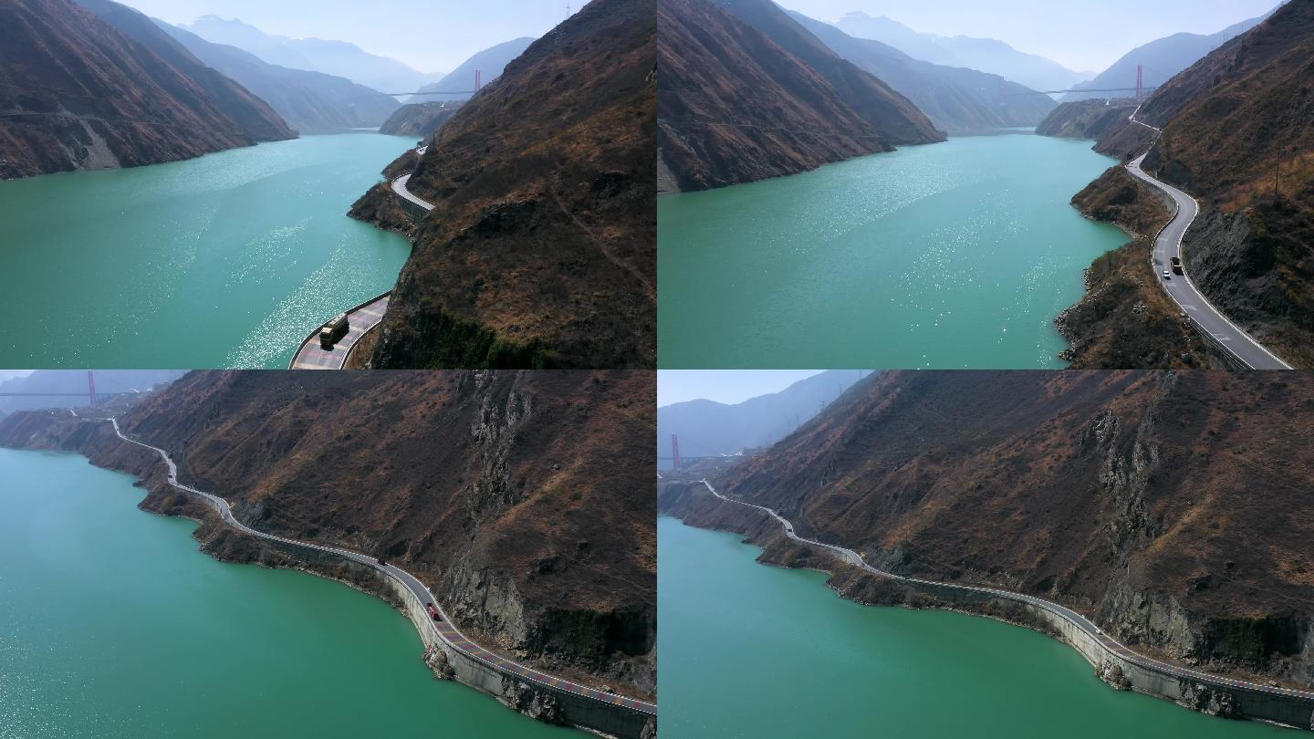 航拍中国壮丽山河 开篇大气空镜 盘山公路