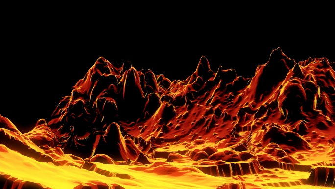 【4K时尚背景】火焰山体穿梭山间炫酷视觉
