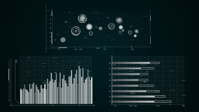 科技感HUD图表元素