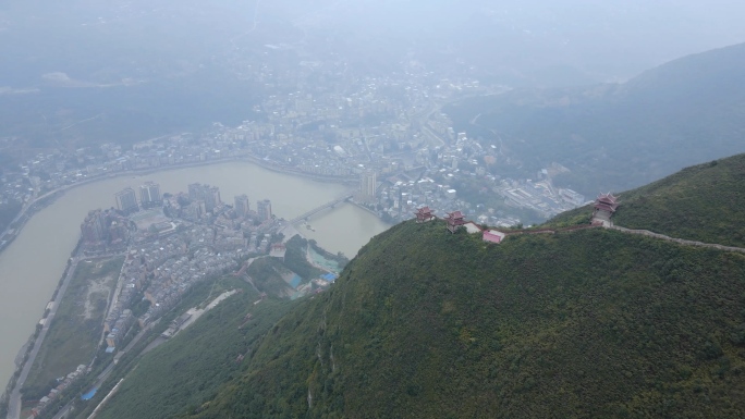 4K航拍峨边背峰山