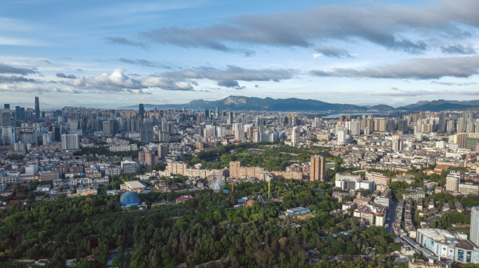 【5K】昆明城市风光延时，圆通山翠湖航拍