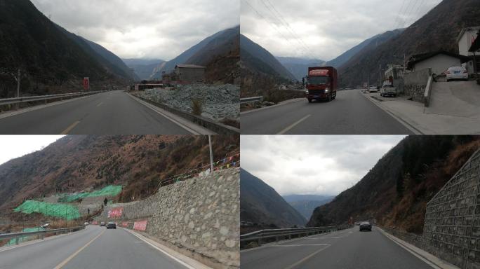藏区自驾行驶国道公路