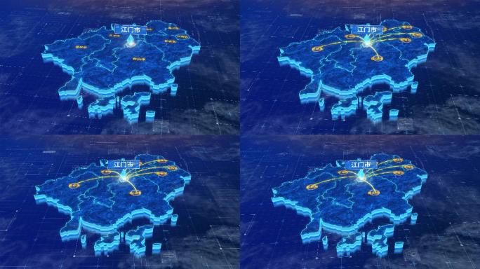 江门市辐射全市网络地图
