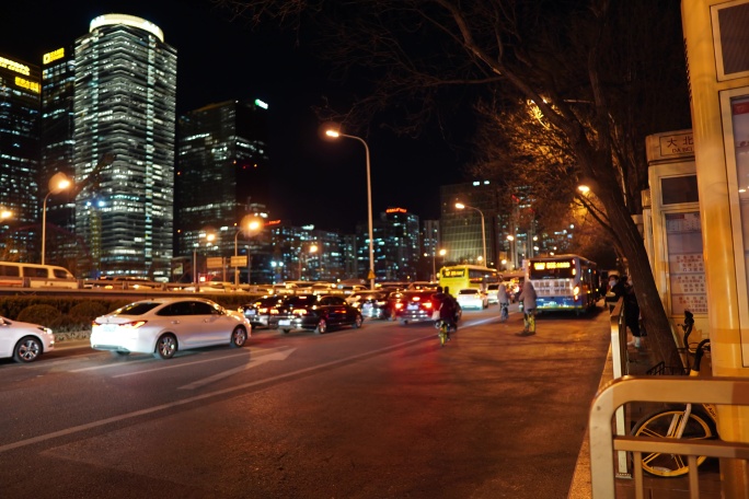 延时摄影：北京国贸繁华夜景