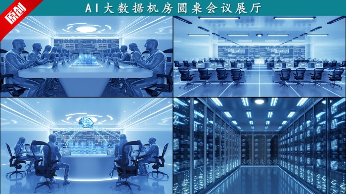 AI大数据机房会议展厅AE+C4D工程