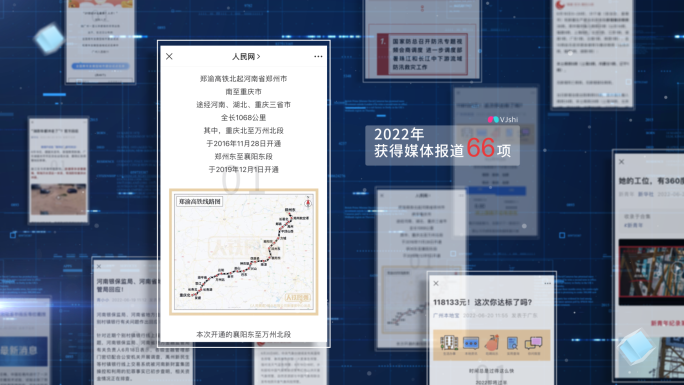 蓝色新闻媒体宣传报道展示