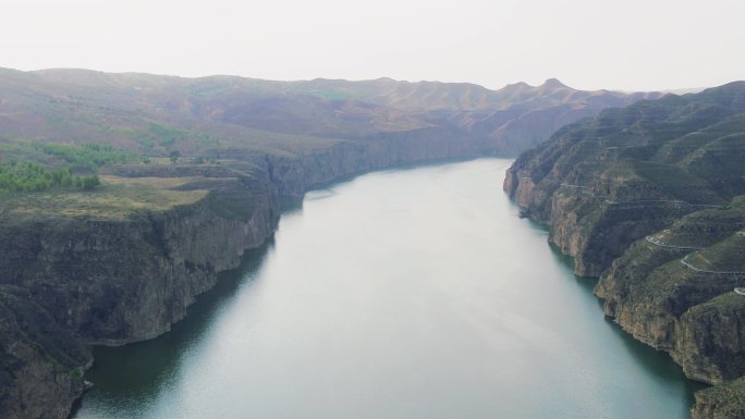 老牛湾黄河大峡谷航拍