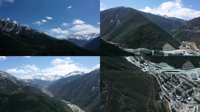 风景 雪山 康定航拍 四川甘孜 故乡开发