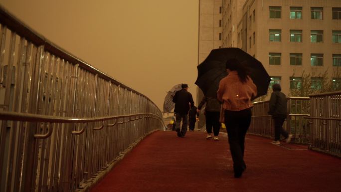 北京沙尘暴天气实拍