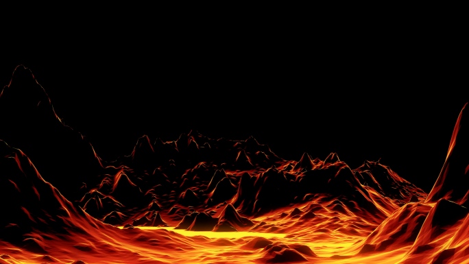 【4K时尚背景】红色火焰山体穿梭快速冲击