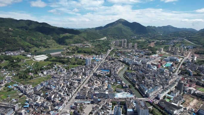 福建宁德柘荣城区航拍