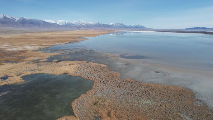 原创 青海大柴旦湖湿地自然风光航拍