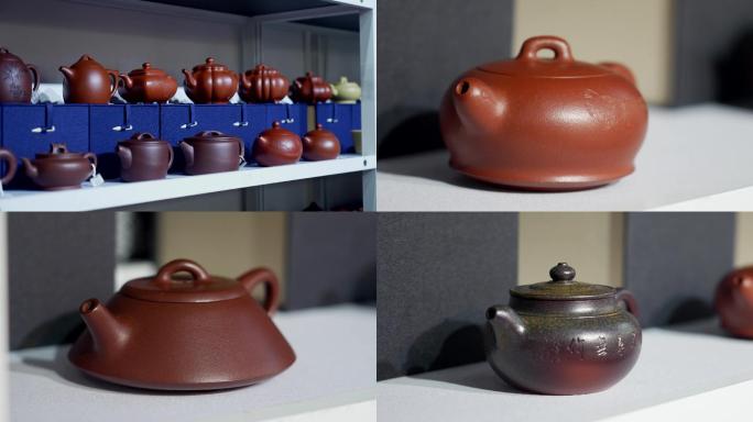 茶具展览，各种紫砂壶，茶博会