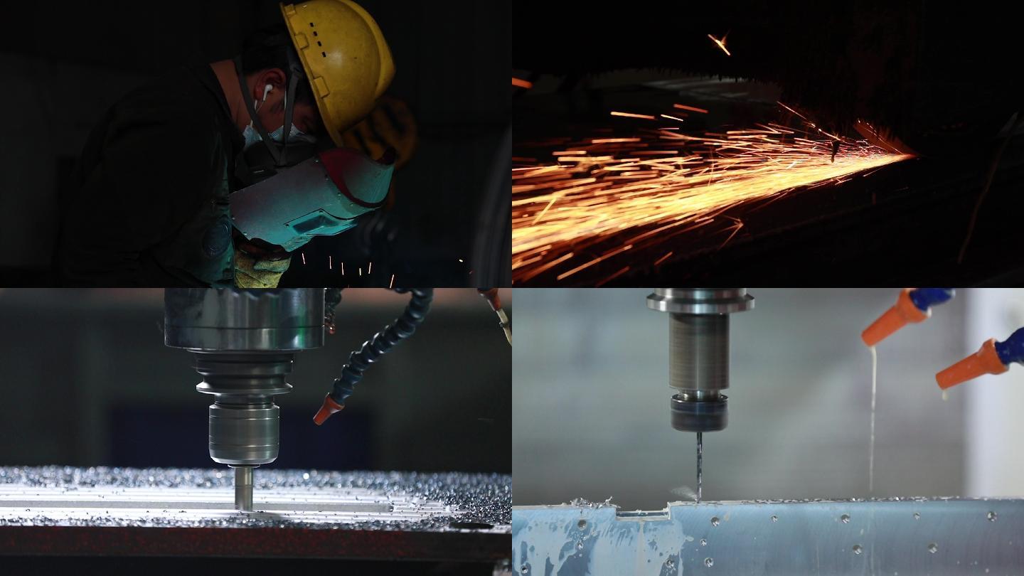 传统工业生产机械加工电焊