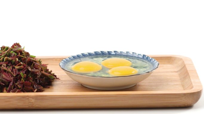 香椿鸡蛋食材特写蛋白质早餐