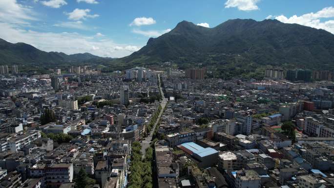 4K福建宁德柘荣城区航拍