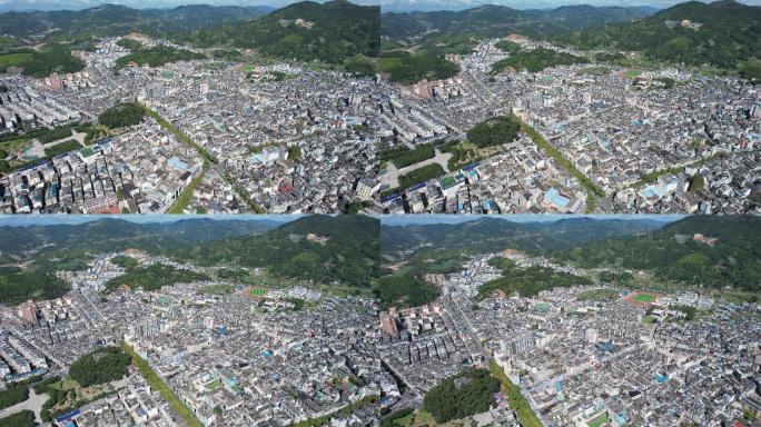 4K福建宁德柘荣城区航拍