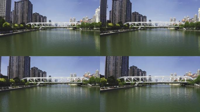 天津  海河  进步桥  城市航拍