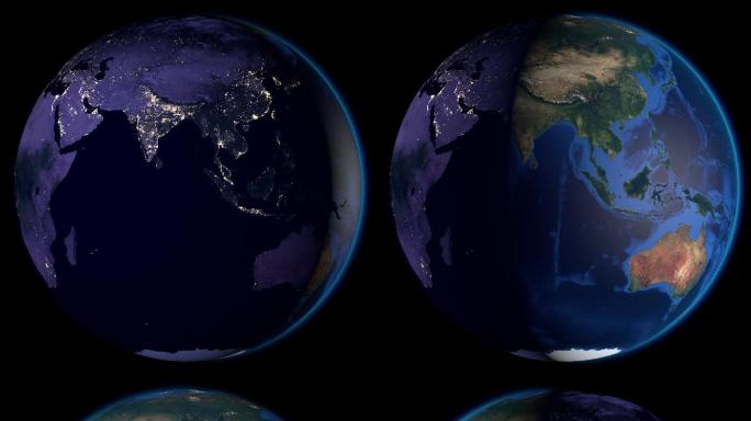 地球昼夜变化 东半球