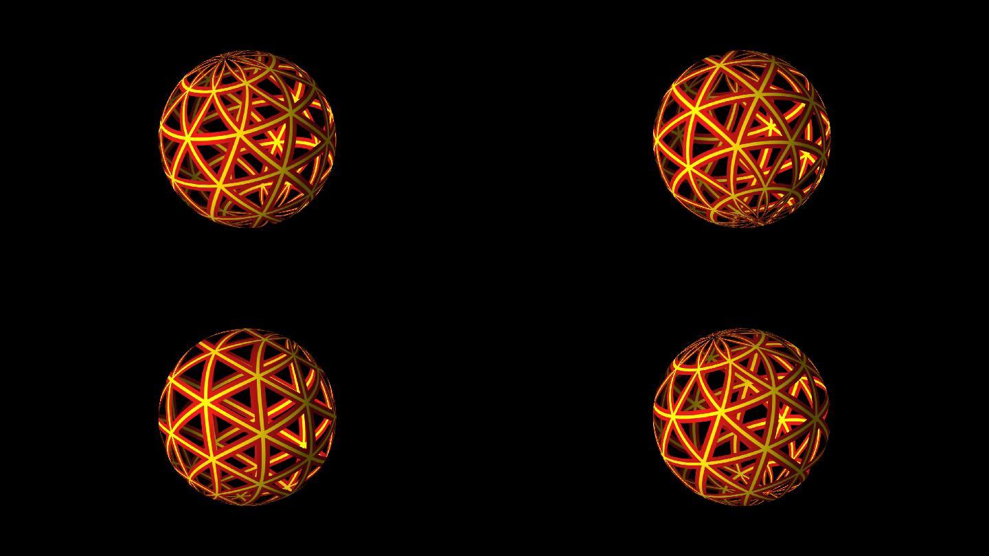 网状纹理圆球几何纹理镂空球体