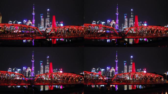 4K航拍上海外白渡桥rec709版