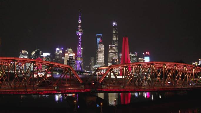 4K航拍上海外白渡桥log版