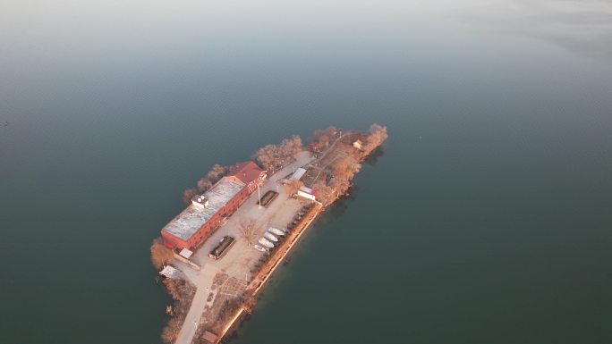 官厅水库孤岛4K航拍