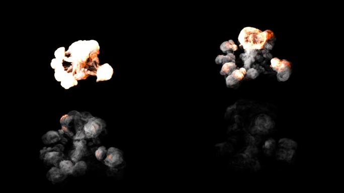 4K地面爆炸素材
