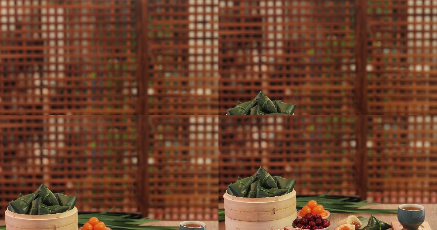 粽子与食材特写传统节日特色食物食物美食馅