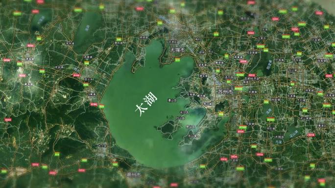 太湖地图AE模板