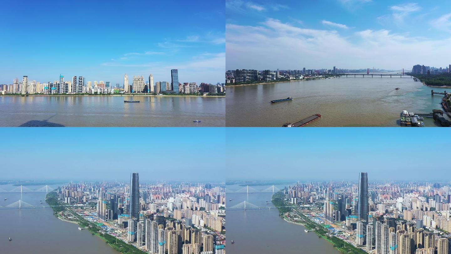 武汉城市长江4K航拍