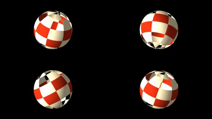 几何图形镂空纹理旋转球