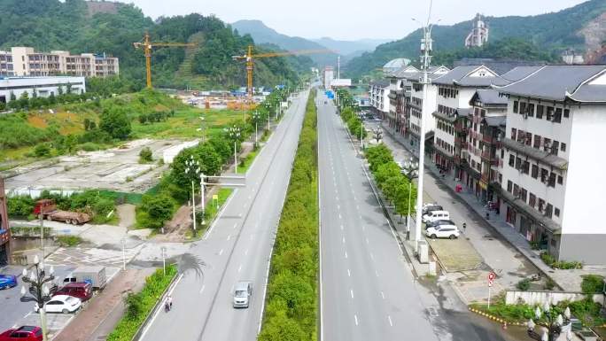 城市道路建设航拍