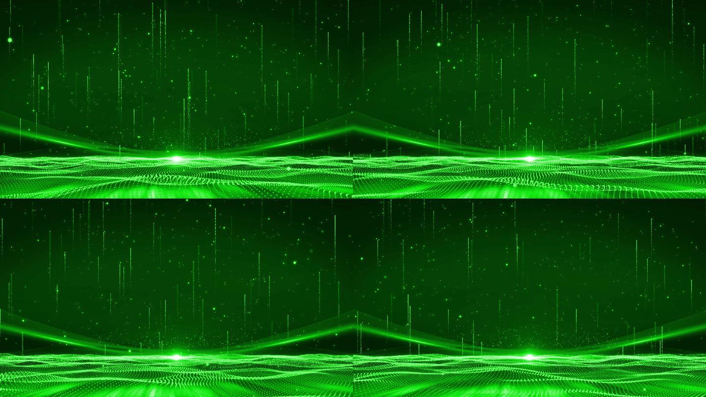 4K绿色粒子背景