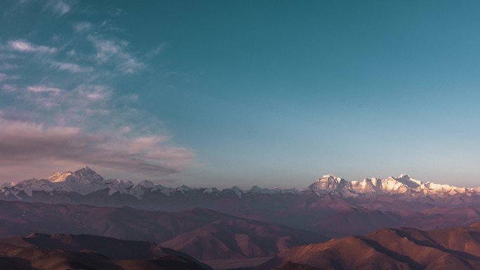 4K加吾拉山口喜马拉雅群峰珠峰日出延时