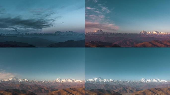 4K加吾拉山口喜马拉雅群峰珠峰日出延时