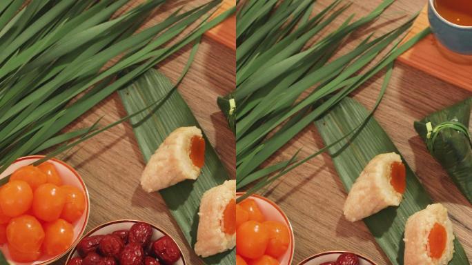 粽子与食材特写美食特色食品甜粽肉粽