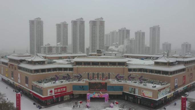 4K酒泉鼓楼雪景