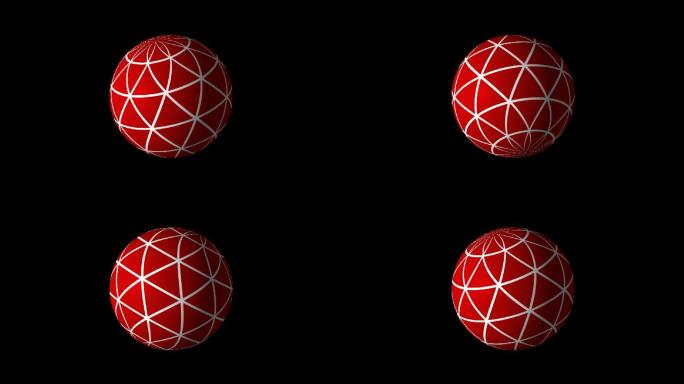 网状几何纹理旋转球球体