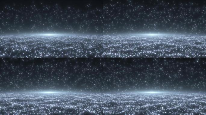 蓝色粒子海洋素材